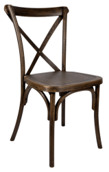 Fruitwood Resin Cross Back Chair