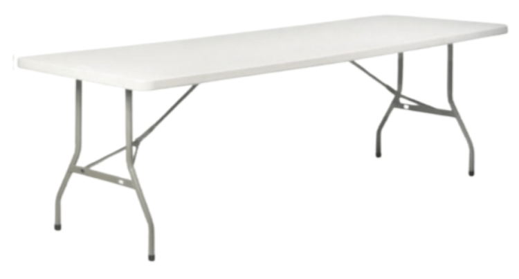 8FT (96″ x 30″) Rectangle Heavy Duty Plastic Table