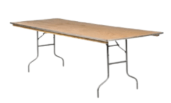 8FT (96″ x 40″) Rectangle Heavy Duty Plywood Table