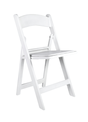 White Resin Folding Chair